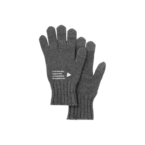 And Wander Wool Knit Glove Gray 5742287214 Degli Uberti